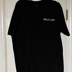 Salt Life Black Tee with White Logo
